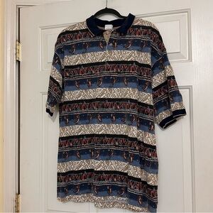 Vintage The Disney Catalog Store AOP Y2K Tigger Golf Golfer Polo Shirt Size XL